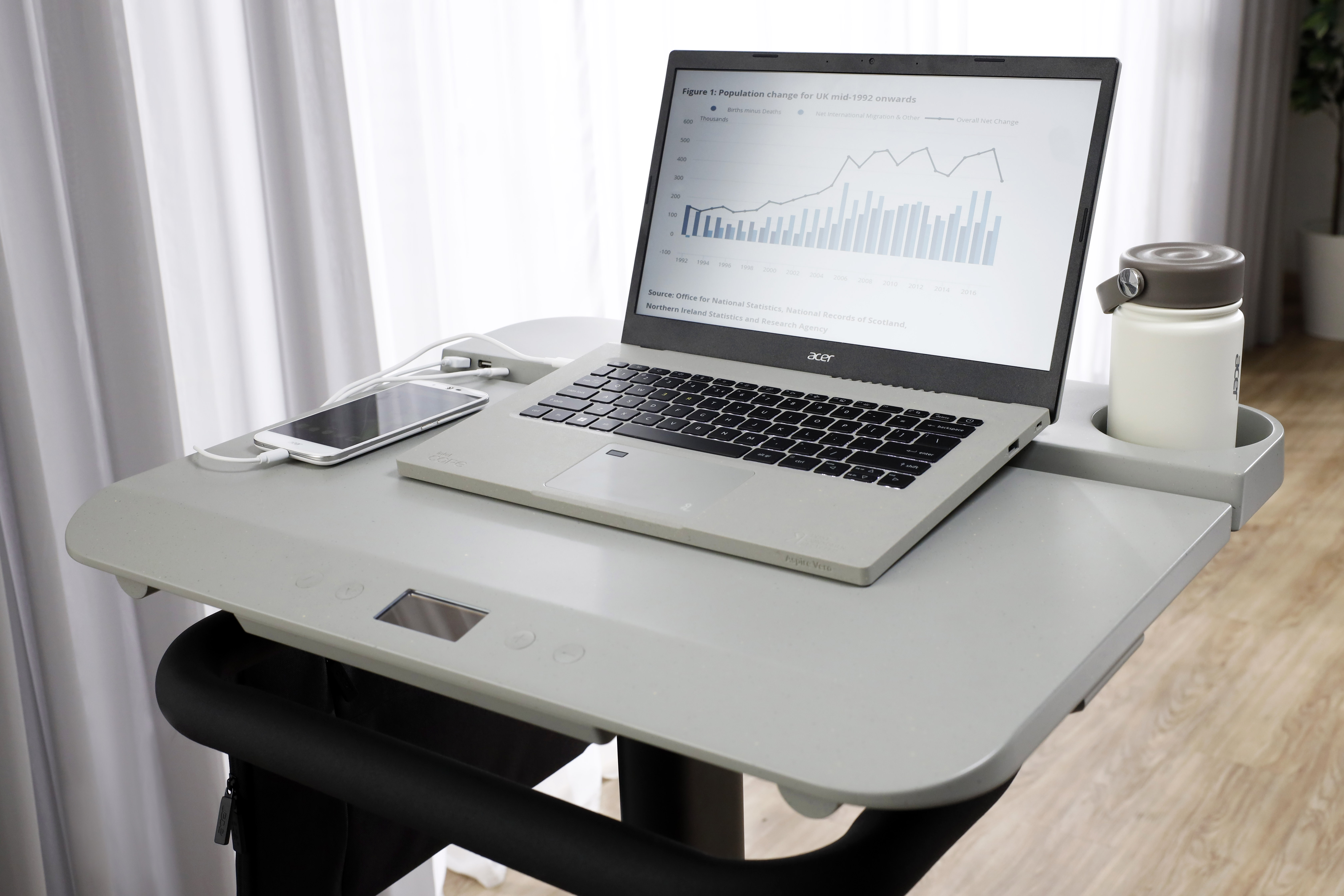 Laptop table online for exercise bike